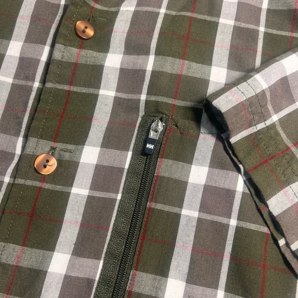 Helly Hanson Men's Brown Short Sleeve Plaid Casual Shirt XL - Picture 6 of 6